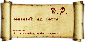 Wesselényi Petra névjegykártya